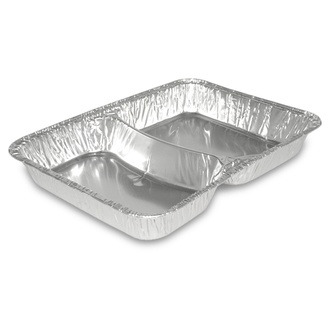 Aluminium-Menüschalen 2-geteilt 227x177x30mm - R880G 