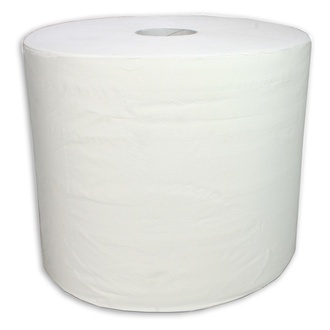 Putzrollen 2-lagig 25x34cm 800 Blatt 270m perforiert weiß