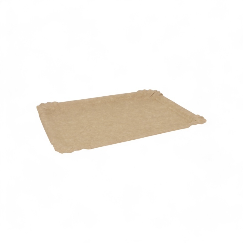 Pappteller rechteckig 16x20cm braun/braun Frischfaser