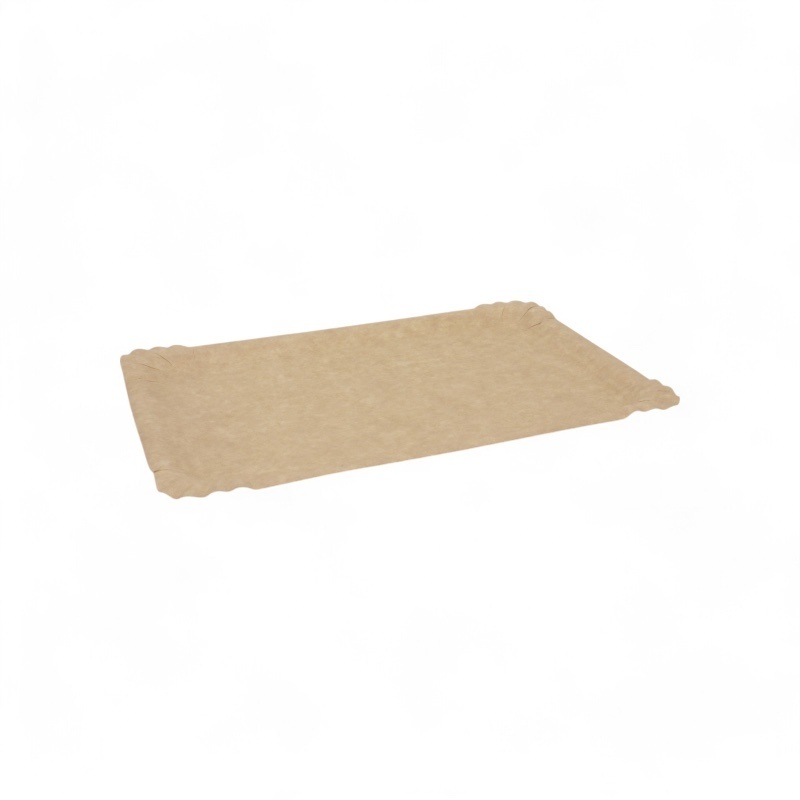 Pappteller rechteckig 16x23cm braun/braun Frischfaser