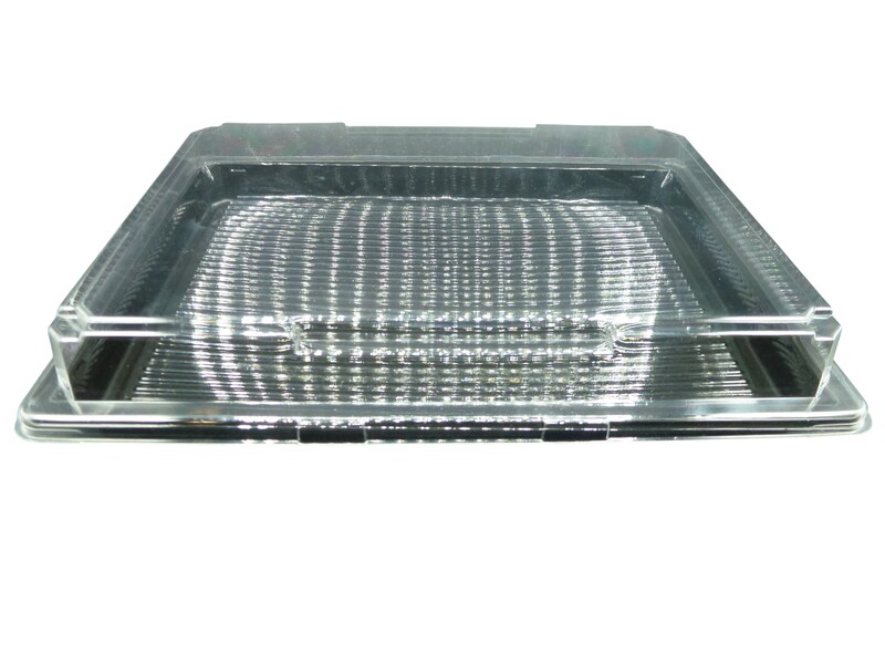 Sushi-Tray 187920 schwarz 255x185mm + Deckel PET antifog