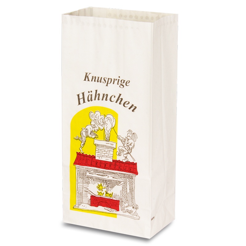 Hähnchenbeutel 3-lagig 1/1 (13+8x28cm) Motiv: "Max & Moritz"