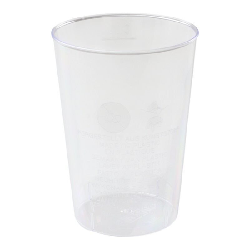 Trinkglas PS 100ml (Ø55mm) mit Eichstrich glasklar
