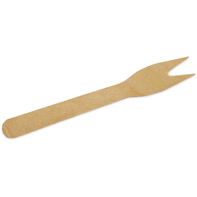 Gyros/Salatgabel Holz 12cm 2-zinkig 