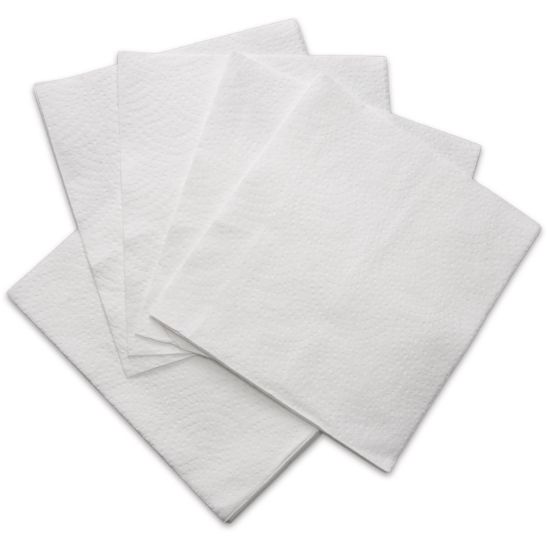 Weiße Servietten aus Papier