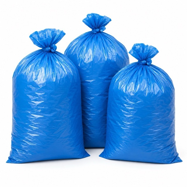 Blaue Müllsäcke