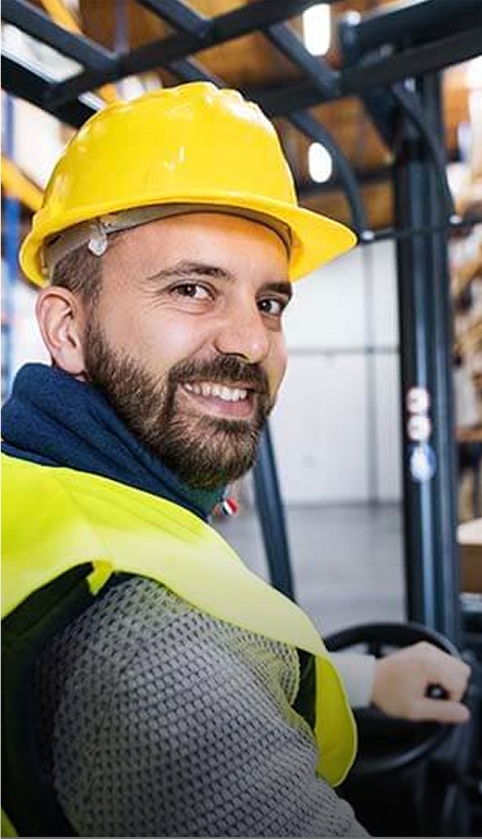 Person mit Sicherheitskleidung